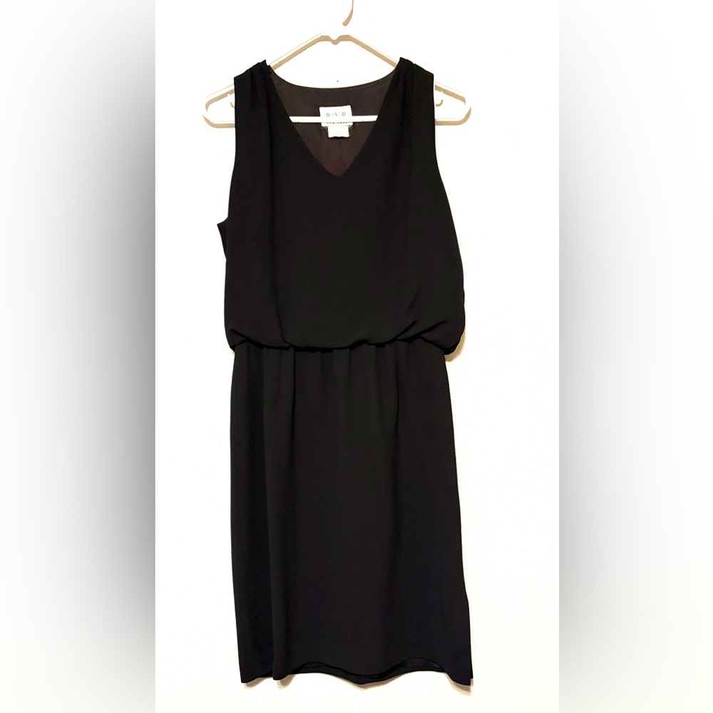Vintage David Warren Black Sleeveless Cocktail Dress